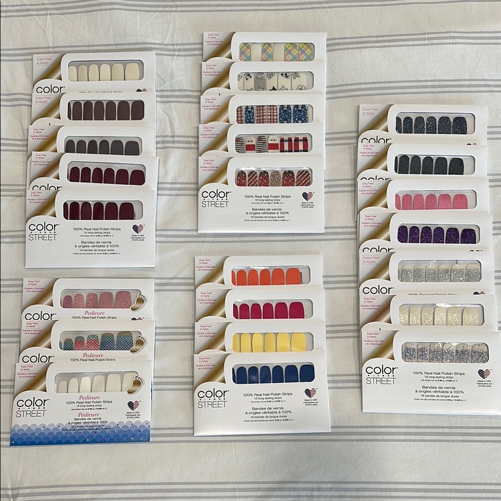 Color Street Nail Polish Strips Lot (24)